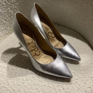Metallic silver Sam Edelman heels